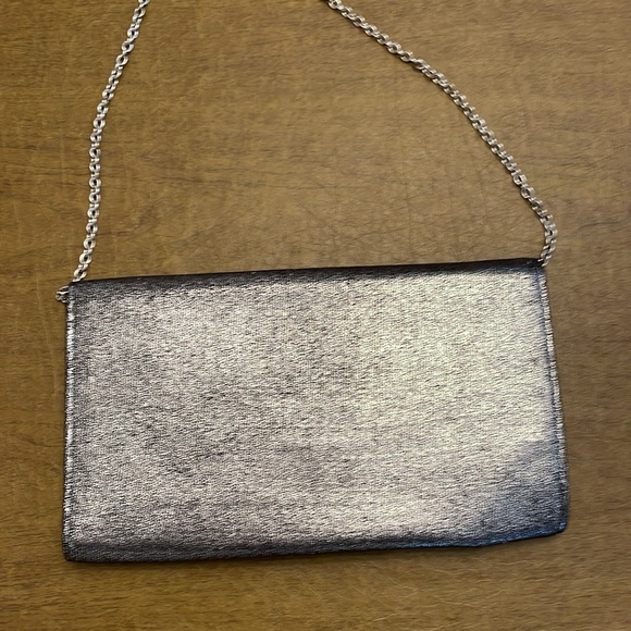 Silver and Navy Blue Clutch - Picture 4 of 8